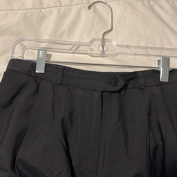 Vintage 100% Silk Navy Shorts - Picture 5 of 6